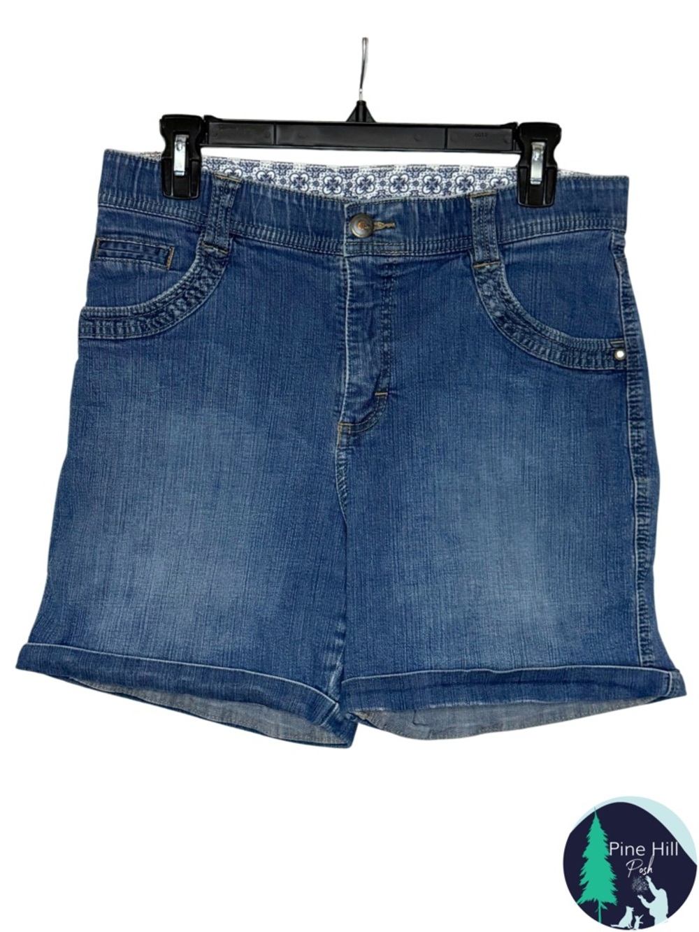 Lee Shorts Denim High Rise Comfort Waist Blue Medium Wash Vintage Mom Size 10